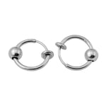 2-pack Stål Clip-on Näsring Fake Piercing Näsa Septum silver