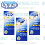 Optrex Eye Drops - Itchy Eyes Pollen Hay Fever - Relieves Irritation - 3x 10ml