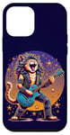 Coque pour iPhone 12 mini Drôle Chat Rockstar Guitare Joueur Cheveux Métal Glam Rock Band