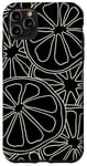 Coque pour iPhone 11 Pro Max Silhouette noire et blanche motif agrumes