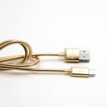 Micro-USB kabel (A til B-micro) 1m 2.4A iKAKU - Gull