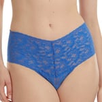 Hanky Panky Trosor 2P Signature Lace Retro Thong D1 Blå nylon One Size Dam