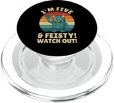 Five and Feisty Monster Birthday Graphic for Kids PopSockets PopGrip pour MagSafe