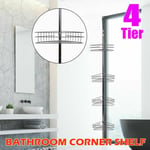 Diy 4 Tier Telescopic Bathroom Corner Shelf Rack Caddy Storage Shower Organiser