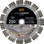 SCID Disque diamanté béton granit professionnel longévité - Diamètre 230 mm