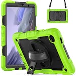 Samsung Galaxy Tab A7 Lite 8.7 Inch Case, Shockproof Heavy Duty Case with Rotating Kickstand Hand Strap Shoulder Strap Cover for Samsung Tab A7 Lite 8.7 2021 SM-T220/SM-T250