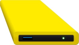 HipDisk Disque Dur Externe 2,5 Pouces USB 3.0 en Aluminium avec Coque de Protection en Silicone pour Disque Dur SATA et SSD Antichoc imperméable 500 go HDD Jaune