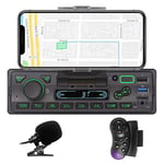 LXKLSZ Autoradio avec Bluetooth Single Din avec Application Contrôle MP3 Prise en Charge des appels Mains Libres/USB/FM/AM/TF/AUX-in/EQ Set, récepteurs de Radio