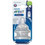 Philips Avent Classic+ 2 x Bottle Teats Newborn Slow 1+ - Brand New and Sealed