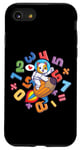 Coque pour iPhone SE (2020) / 7 / 8 Kawaii Dog Astronaute Kids Funny Maths Day Numbers Day