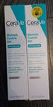 CeraVE Blemish Control Gel With AHA & BHA-  40ml - New Boxed. X 2 (80ml Total )