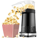 Coocheer - Machine à popcorn, 1200W Popcorn Maker Sans graisse ni huile, Snack sain pour la maison - Noir