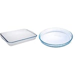 Pyrex - Essentials - Plat à Lasagnes Rectangulaire en Verre - 40 x 27 cm & 1040909 Bake & Enjoy Moule à Tarte en verre Ø 31 cm