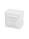 LogiLink Cat.6A wall outlet 2 x RJ45 shielded with backbox signal white