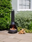 LG Outdoor Casa Mia Alto Chiminea Firepit, Matt Black