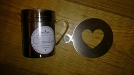 La Cafetiere Hot Chocolate Cocoa Shaker and Heart Stencil Gift Set XmasGift Idea