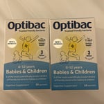 2x 10 Sachets (20 Total) Optibac Probiotics for Babies & Children - Exp 31/01/25