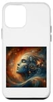 Coque pour iPhone 12 mini Leonardo Da Vinci Robot Femme