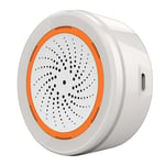 1/2 st Tuya Zigbee Smart Siren Alarm Temperatur- och Luftfuktighetssensor Hem Säkerhet med Strobe-varningar Fungerar med TUYA Smart Hub 2pcs