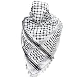 Palestinasjal, Keffiyeh, Arafat Hatta, bred med tofsar, Shemagh Keffiyeh Arab hundtandsmönster 100%