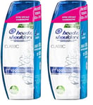 Head & Shoulders Shampooing Antipelliculaire Classic, Jusqu’à 100% Des Pellicules Éliminées, Cliniquement Prouvé, Testé Sous Contrôle Dermatologique, 2x285 ml (Lot de 2)