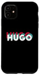 Coque pour iPhone 11 Hugo Name Chemise humoristique avec nom rétro Hugo années 80