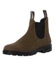 BlundstoneWax Suede Chelsea Boots - Dark Olive