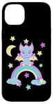 Coque pour iPhone 14 Plus Chauve-souris pour Halloween - Arc-en-ciel - Pour enfant