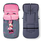 Chanceliere Bebe Poussette Interbaby | Couverture Poussette Bebe Hiver, Doux | Sac de Couchage Poussette Bebe Détachable, Double Ouverture, Lavage Facile, Matériaux Antiallergiques, Minnie Blossons