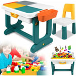 Yardin - Ensemble de chaises de Table 6 en 1 pour Enfant avec 2 chaises Double Face - Table de Jeu - Table d'activité avec Espace de Rangement