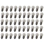 GutReise DC 50 pcs E10 2.5V 0,3 A Blanc chaud ampoule ampoules miniature Culot à vis