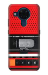 Red Cassette Recorder Graphic Case Cover For Nokia 5.4