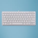 R-GO Tools R-Go Compact Keyboard  AZERTY(BE) - tastatur - AZERTY - Belgisk - hvit Inn-enhet