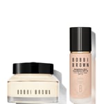 Bobbi Brown 24-hour Hydration Duo - Vitamin Enriched Face Base & Foundation Bundle (Various Shades) - Ivory