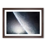 Big Box Art The Edge of The Earth in Abstract Framed Wall Art Picture Print Ready to Hang, Walnut A2 (62 x 45 cm)