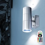 RGB LED Lampe Murale Haut Bas Façades Spot Dimmer Télécommande Extérieur Jardin