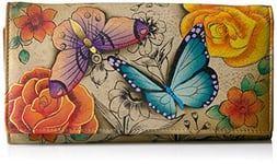 Anna by Anuschka Women's 186018601860-FPD1860-FPD Wallet, Floral Paradise Tan, One Size