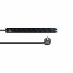 Lanview 19'' rack mount power strip,  (LVR-3MSCH-LIC-SCH8)