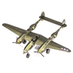 P-38 Lightning: Metal Earth ICONX 3D Laser Cut Miniature Lockheed plane Kit 