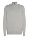 Tommy Hilfiger Pima Org Ctn Cashmere Zip Thru Grå