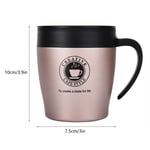 (Rose Gold)330ml Coffee Cup Stainless Steel Vacuum Flask Double-Wall For School