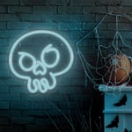 Forever Light LED Neonskilt Halloween - Blått Lys med Hodeskalle