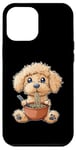 Coque pour iPhone 12 Pro Max Golden Doodle Goldendoodle Dog Ramen Nouilles japonaises Kawaii