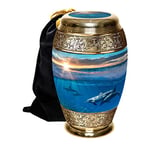 Dolphin Destiny Crematorium Urn, Cremation Urns for Adult Ashes, Urns for Ashes, Cremation Urns for Human Ashes Adult