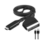 Adaptateur Péritel vers hdmi, Convertisseur Péritel vers hdmi avec câble hdmi, Scart vers Hdmi Convertisseur, pour Full hd tv 720P/1080P,Audio Vidéo