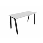 Bureau droit individuel Online A Gris clair 74 cm OP-LITE II : bureau D140x80/cpl gris clair/cpi noir/ep. du plateau 18 mm