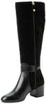 Geox D Eleana Knee high Boot, Black, 7 UK