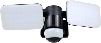 ELRO LF70 Duo Lampe d'extérieur LED avec détecteur de mouvement - 2 x 10 W - 1200 LM - IP54 étanche - Noir