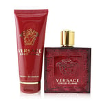 Eros Flame Versace for Men - 2 Pc Gift Set 3.4oz EDP Spray, 3.4oz Perfumed Shower Gel