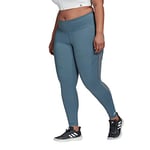 adidas BT L 3S Mesh T Tights - Legacy Blue/Green Tint, Small